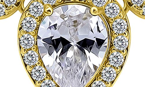 Christian Siriano Pear Cubic Zirconia Necklace & Stud Earrings Set In Multi
