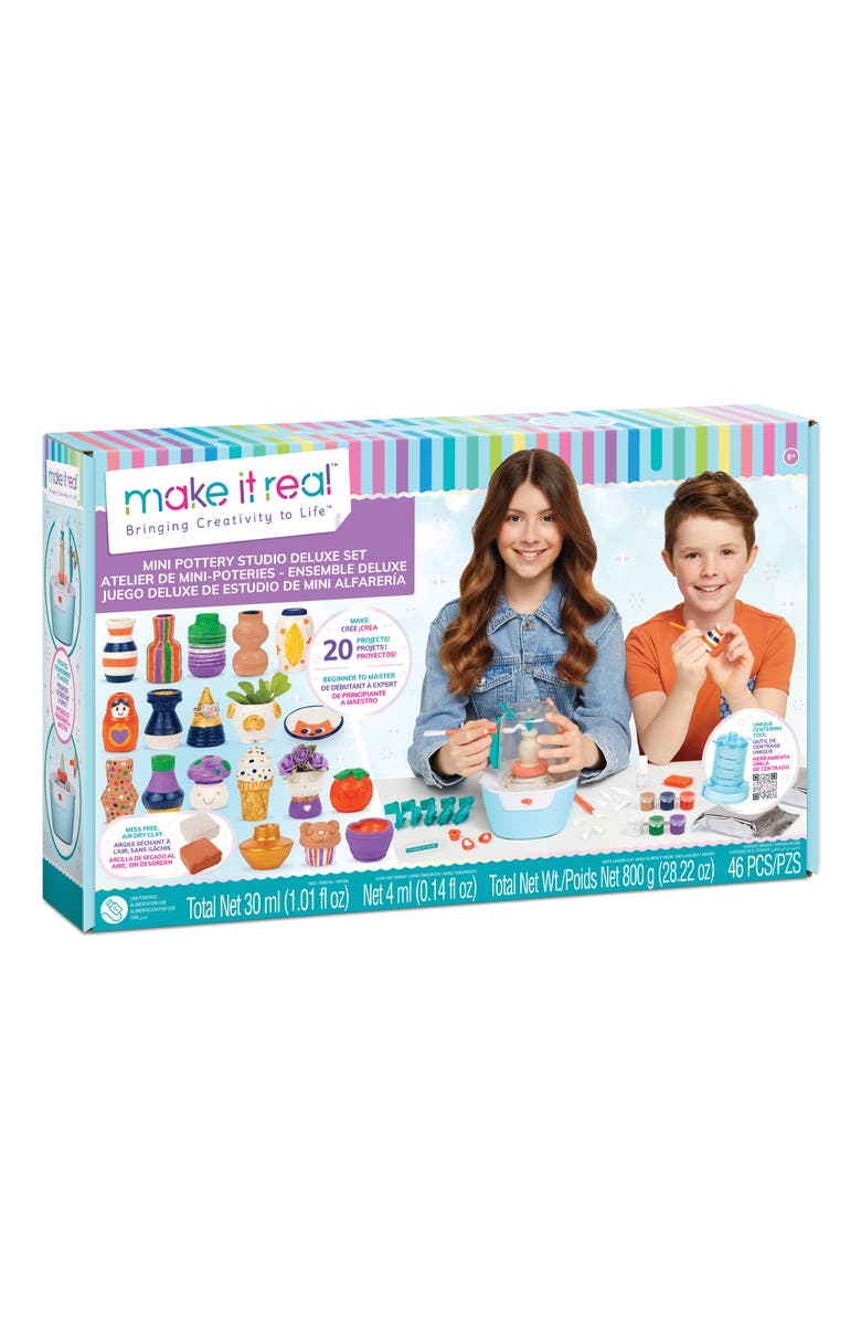 Make It Real Mini Pottery Studio Deluxe Set, Main, color, Assorted/Multi