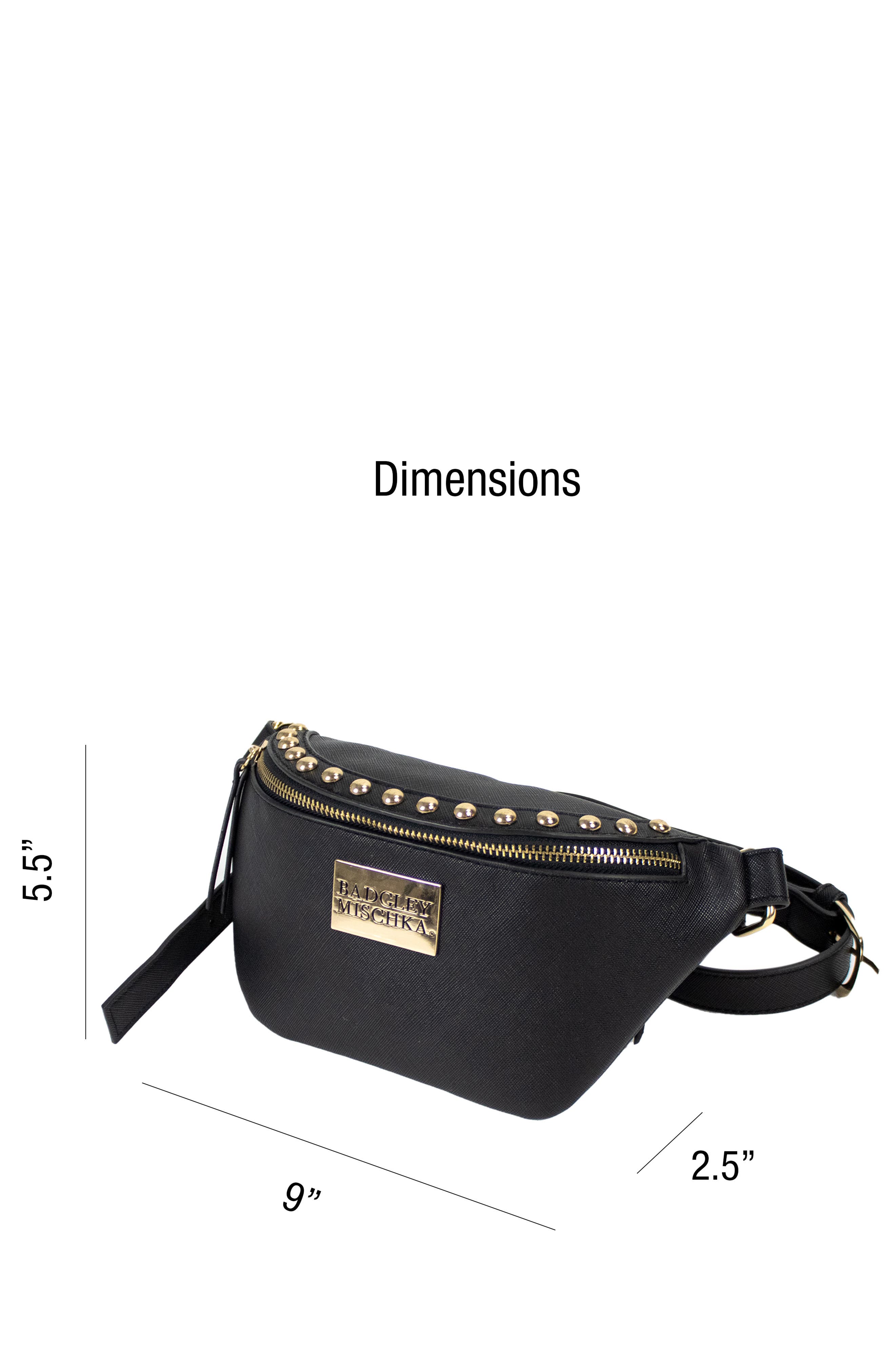 BADGLEY MISCHKA Bridgette Vegan Leather Belt Bag, Alternate, color, 