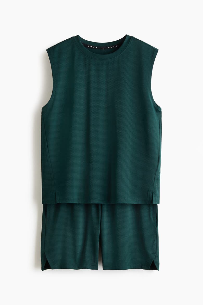 2-piece Sports Set With Drymove, Alternate, color, Dark green