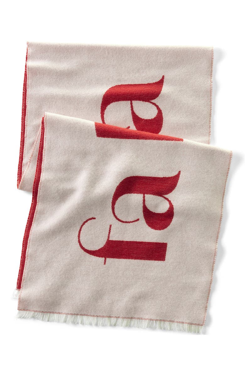 Lands' End CashTouch Winter Scarf Pattern, Main, color, Compass Red Fa La La