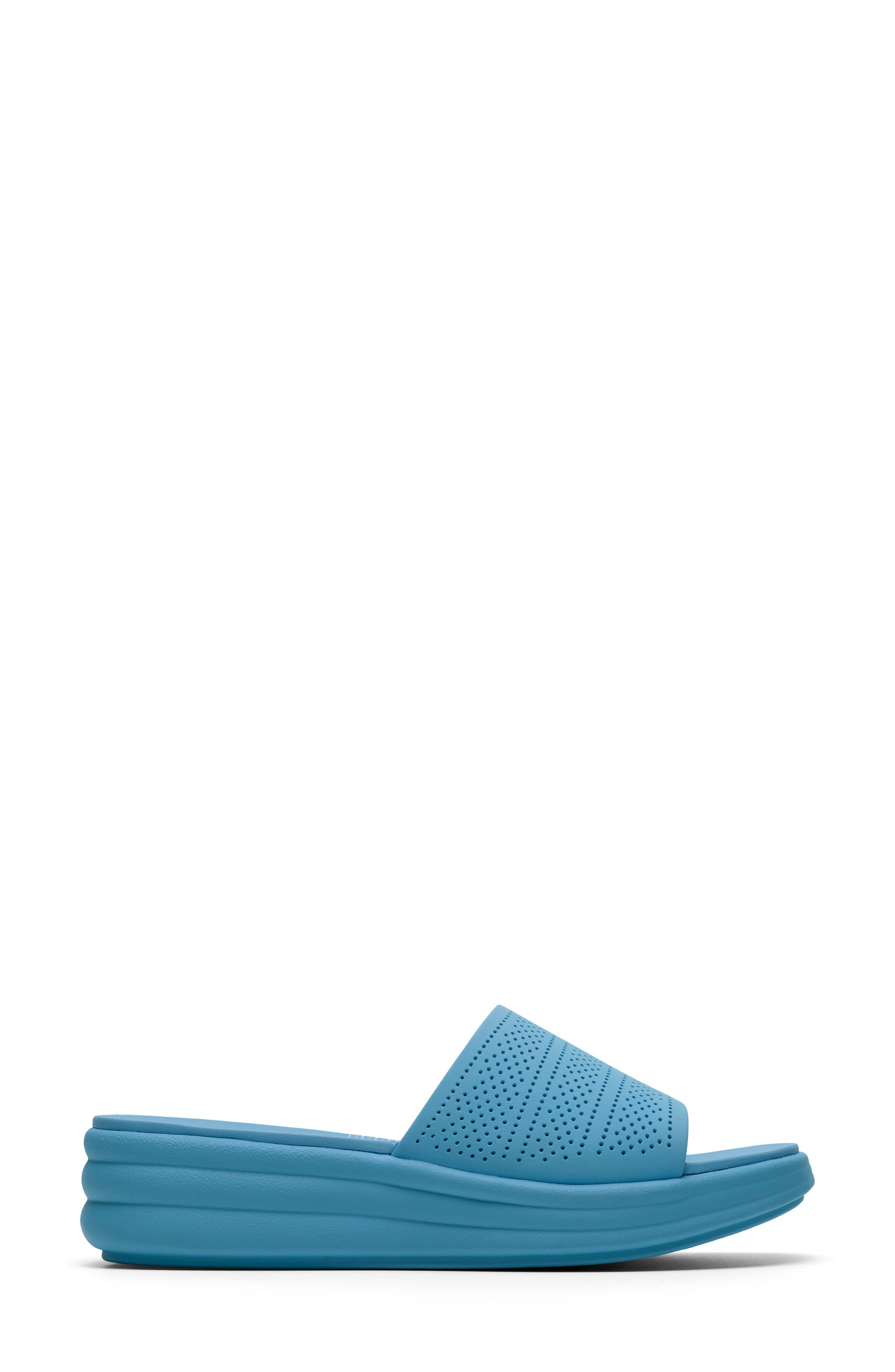 Drift Twist Wedge Slide Sandal, Alternate, color, BRIGHT BLUE