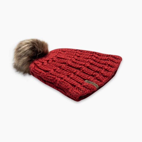 Turtle Fur Fifi Wool Pom Beanie In Red