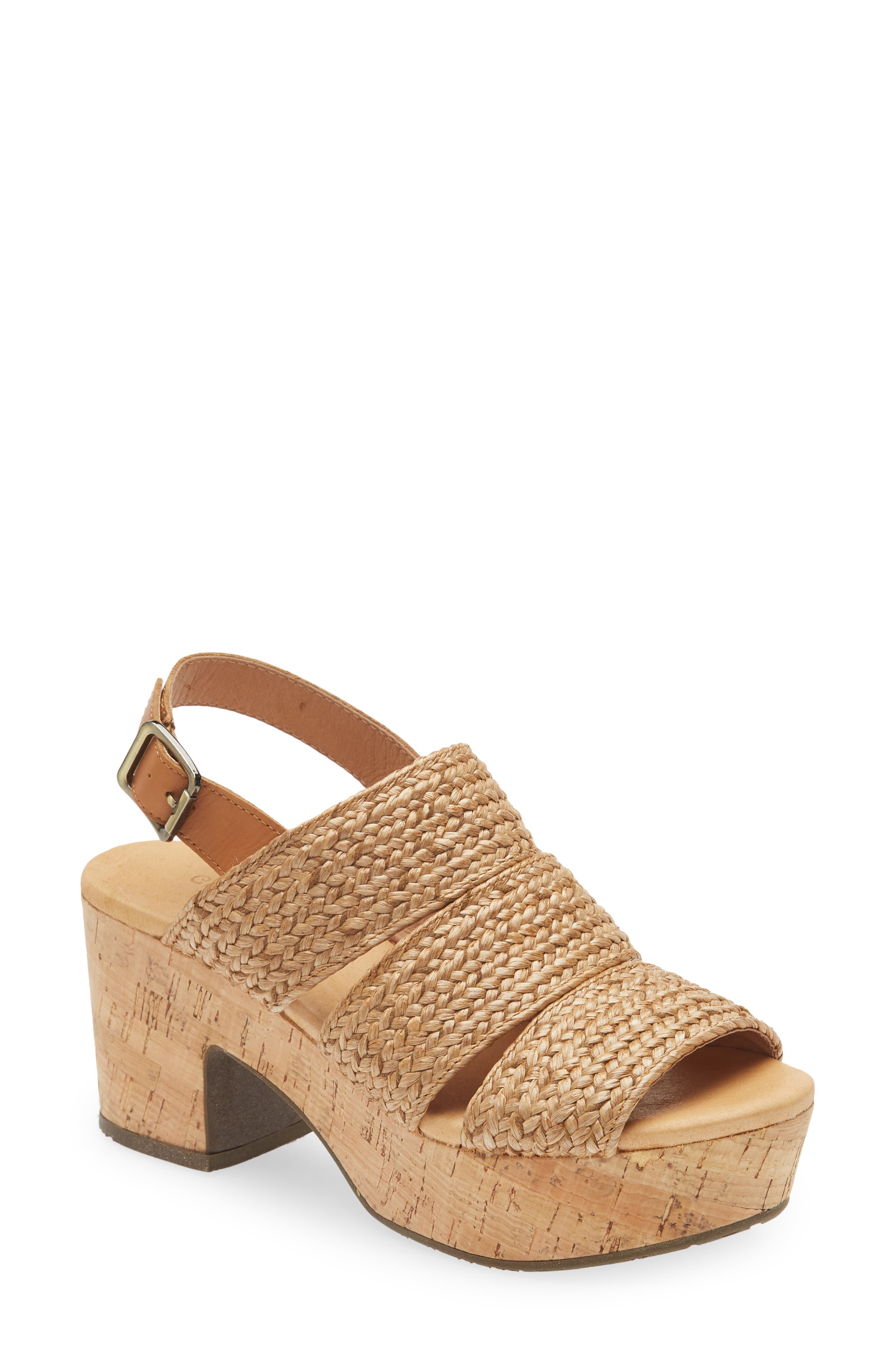 Chocolat Blu Galya Platform Sandal, Main, color, Natural Raffia
