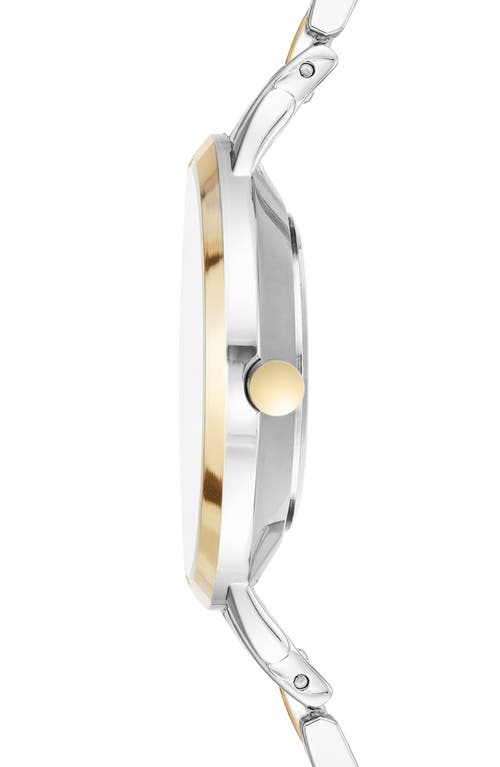 Nine West Two-tone Quartz Bracelet Watch & Chain Bracelet Set, 35mm In Multi