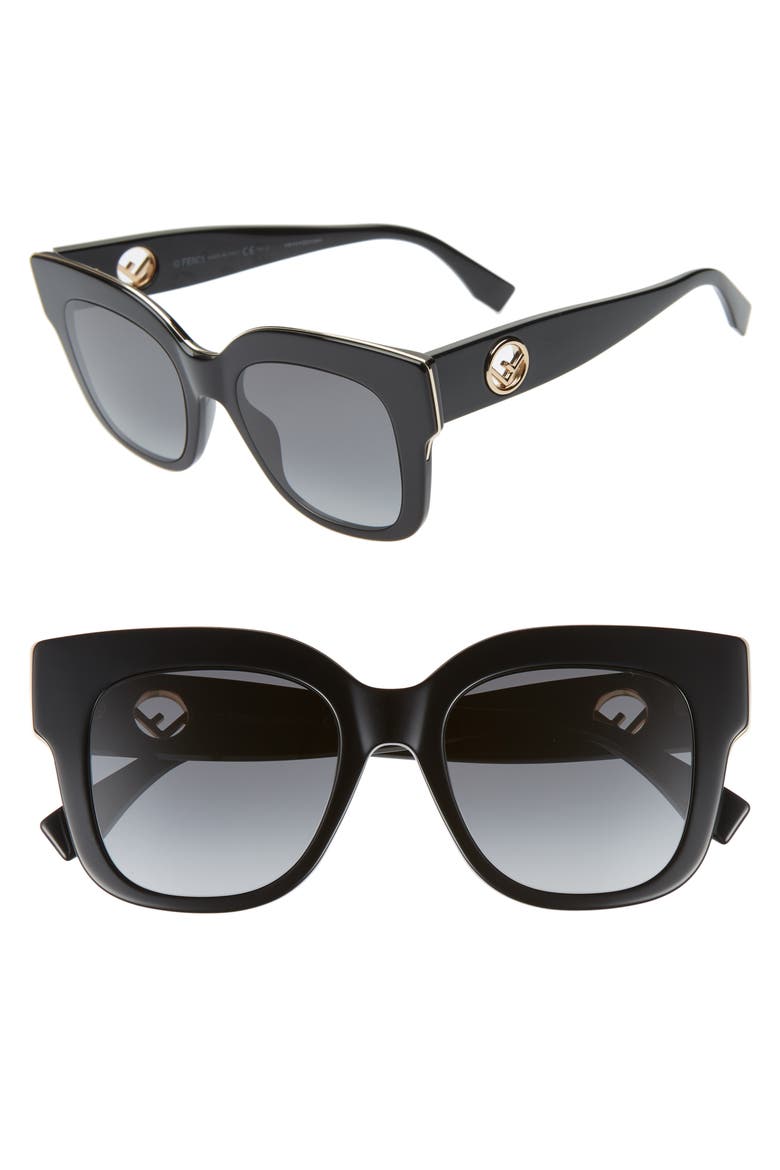 51mm Sunglasses, Main, color, BLACK