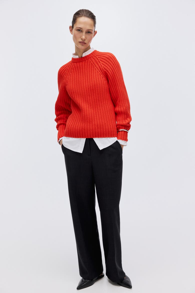 Rib-knit Jumper, Alternate, color, Bright red
