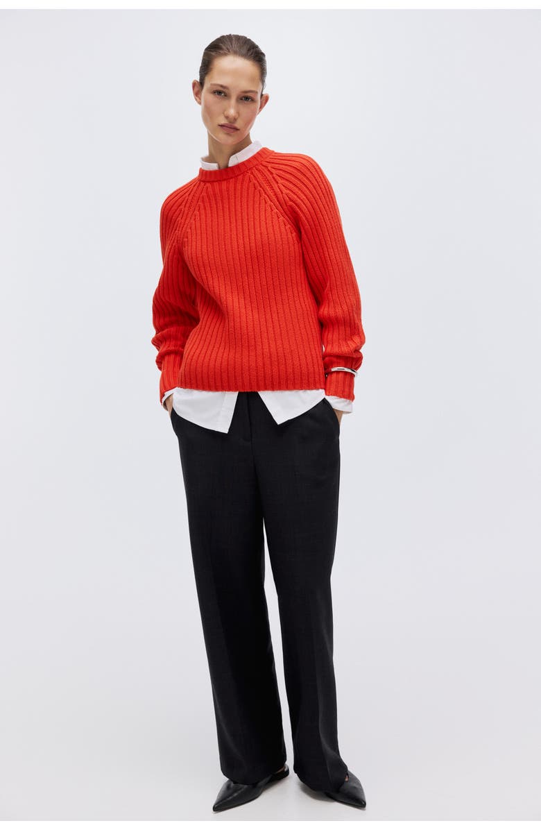 H&M Rib-knit Jumper, Alternate, color, Bright Red