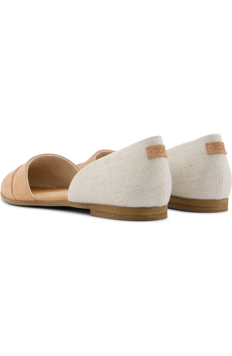 TOMS Suede & Twill d'Orsay Flat, Alternate, color,