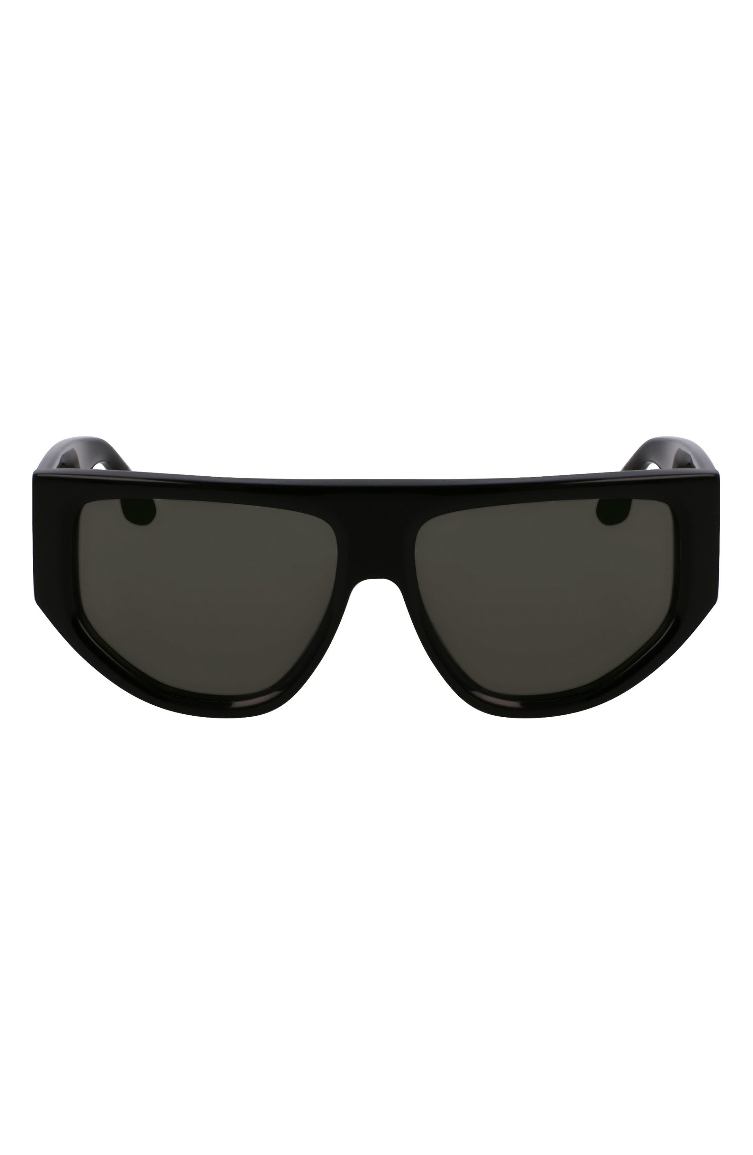 Victoria Beckham B-Buckle 55mm Modified Rectangular Sunglasses