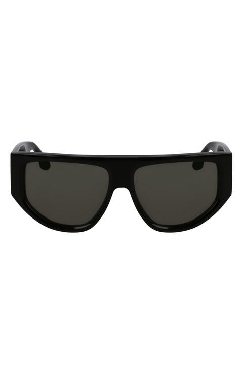 B-Buckle 55mm Modified Rectangular Sunglasses