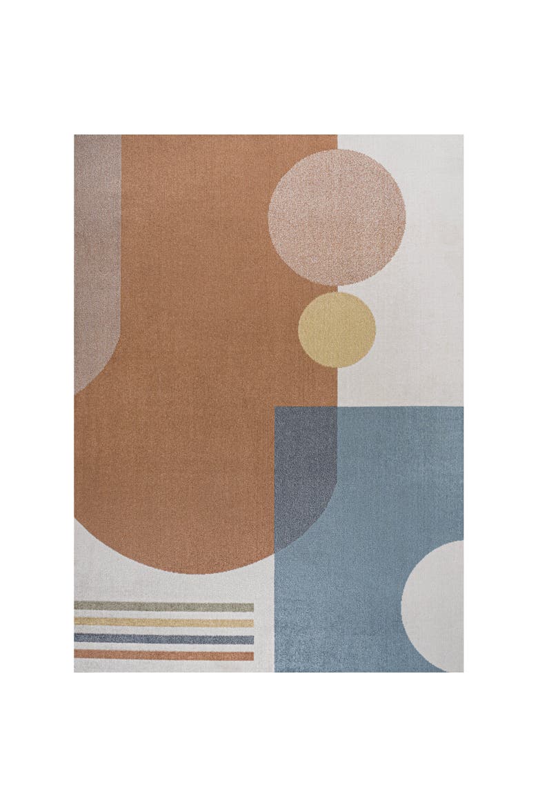 Slinger Modern Contemporary Collage Machine-Washable Area Rug, Alternate, color, Cream/Multi