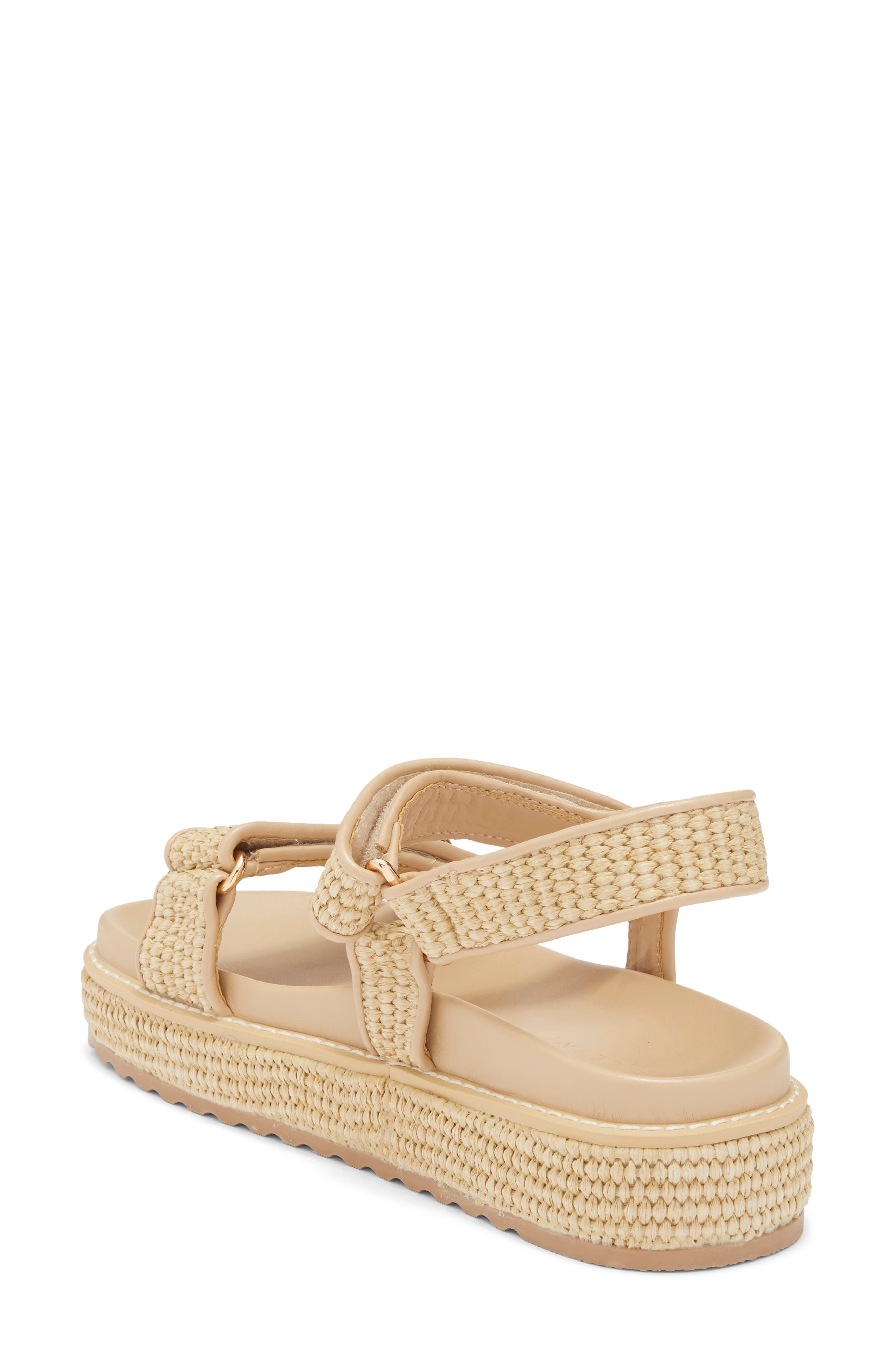 Billini Porter Platform Sandal, Alternate, color, Natural Raffia