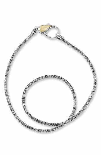 SAMUEL B. Sterling Silver & 18K Gold Woven Chain Necklace