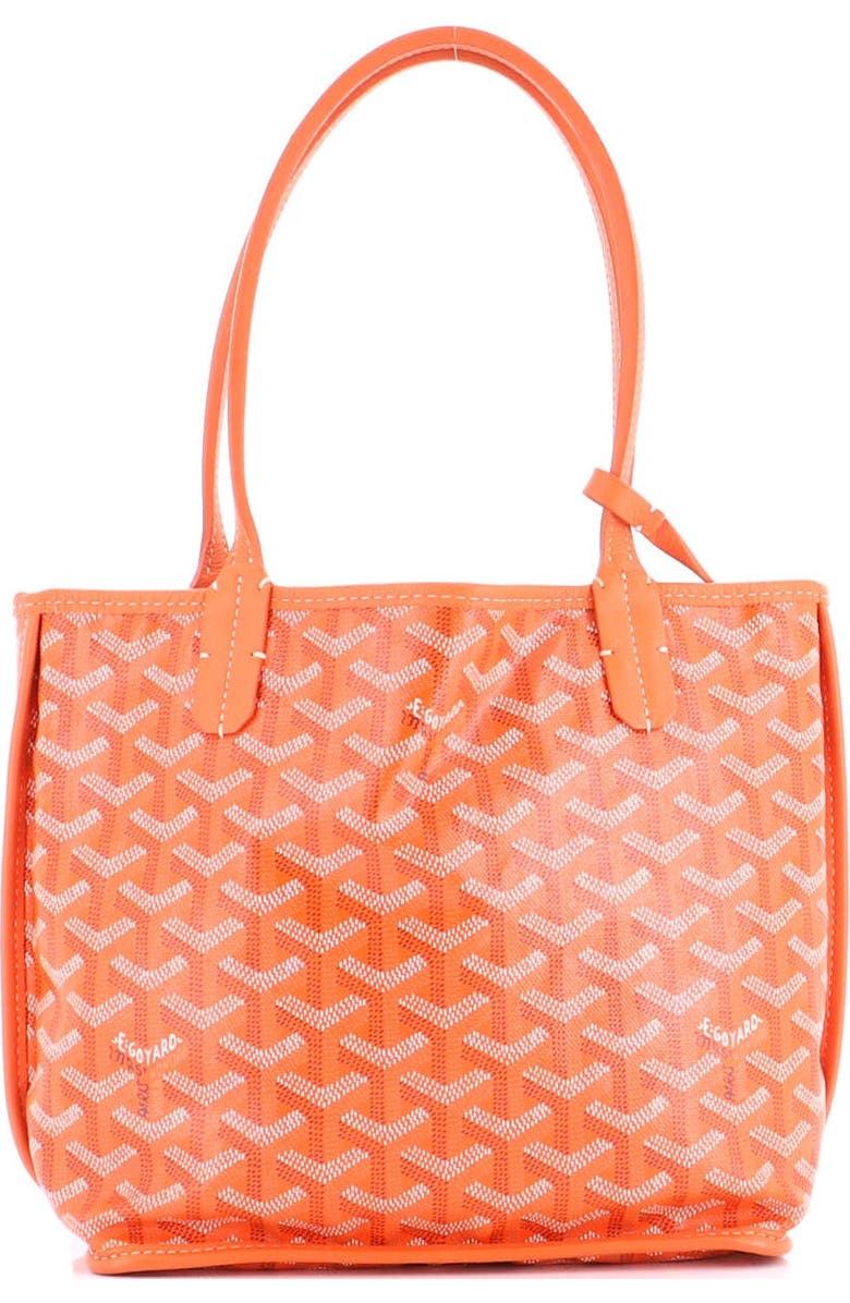 Pre-Owned Goyard Anjou Reversible Tote Coated Canvas Mini, Alternate, color, Orange
