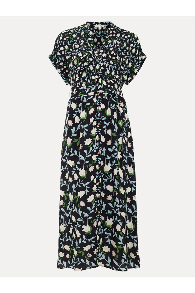 Luisa Floral Dress, Alternate, color, Black Multi