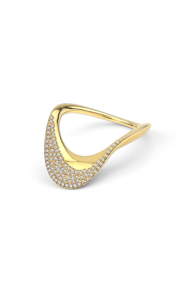 Blend Pavé Diamond Ring, Main, color, GOLD