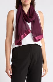 NORDSTROM RACK Oversize Chiffon Border Scarf