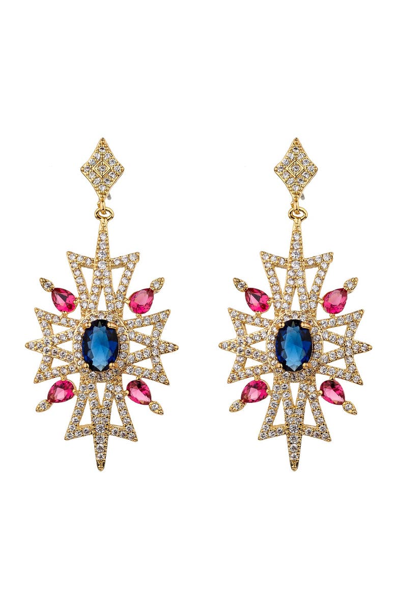 EYE CANDY LOS ANGELES Tandice Cubic Zirconia Crystal Earrings, Main, color,