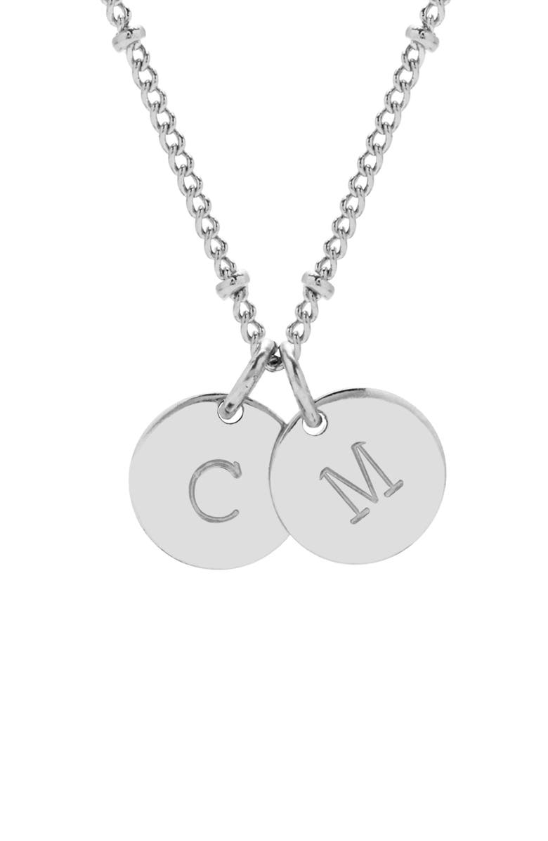 Brook and York Madeline Personalized Two Initial Pendant Necklace, Main, color, 