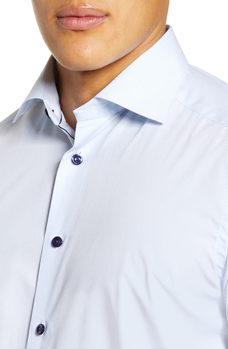Eton Contemporary Fit Stripe Dress Shirt, Alternate, color, 