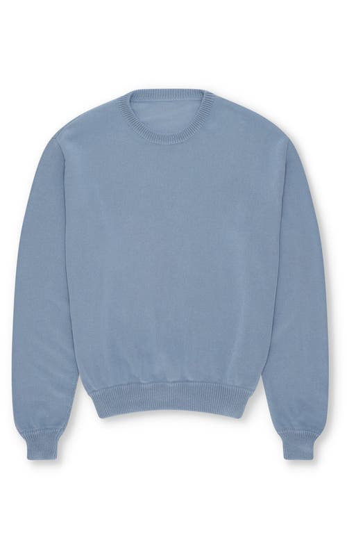 Fortela Rover Cotton Crewneck Sweater In Blue