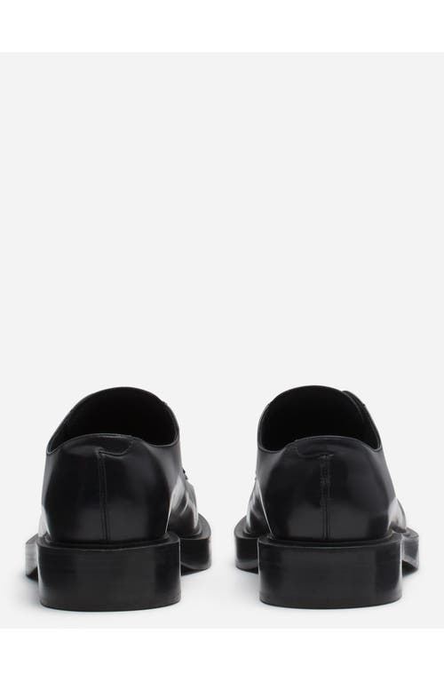Shop Lanvin Banjo Leather Richelieu In Black