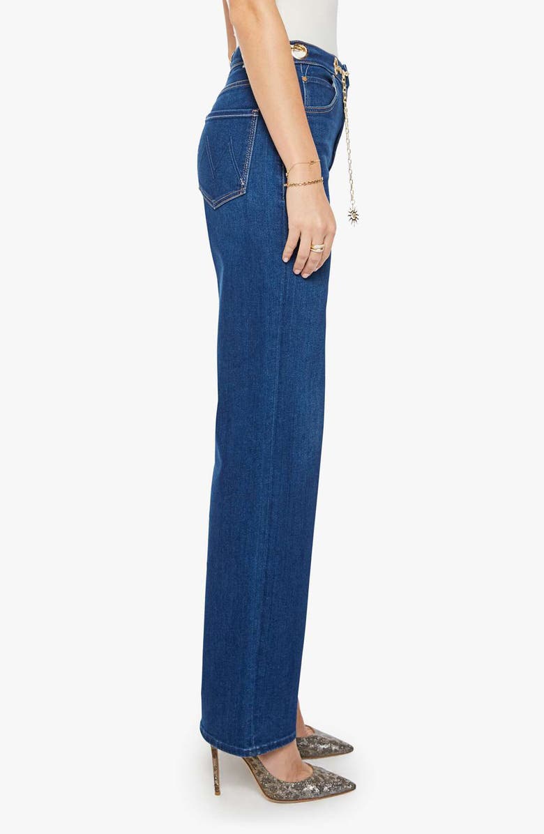 MOTHER The Off the Chain High Waist Tunnel Vision Sneak Straight Leg Jeans, Alternate, color, Pinkies Up