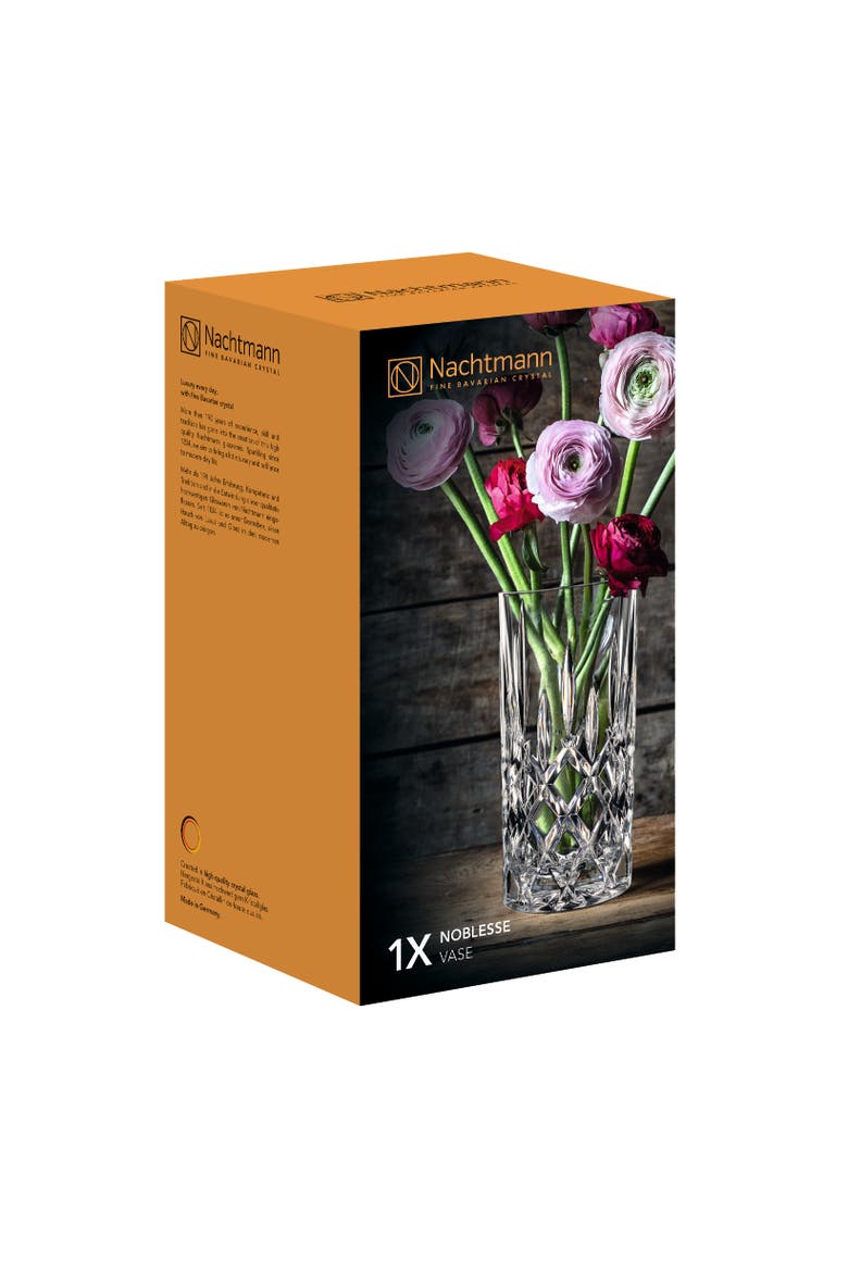 Noblesse 9" Vase, Alternate, color, Clear