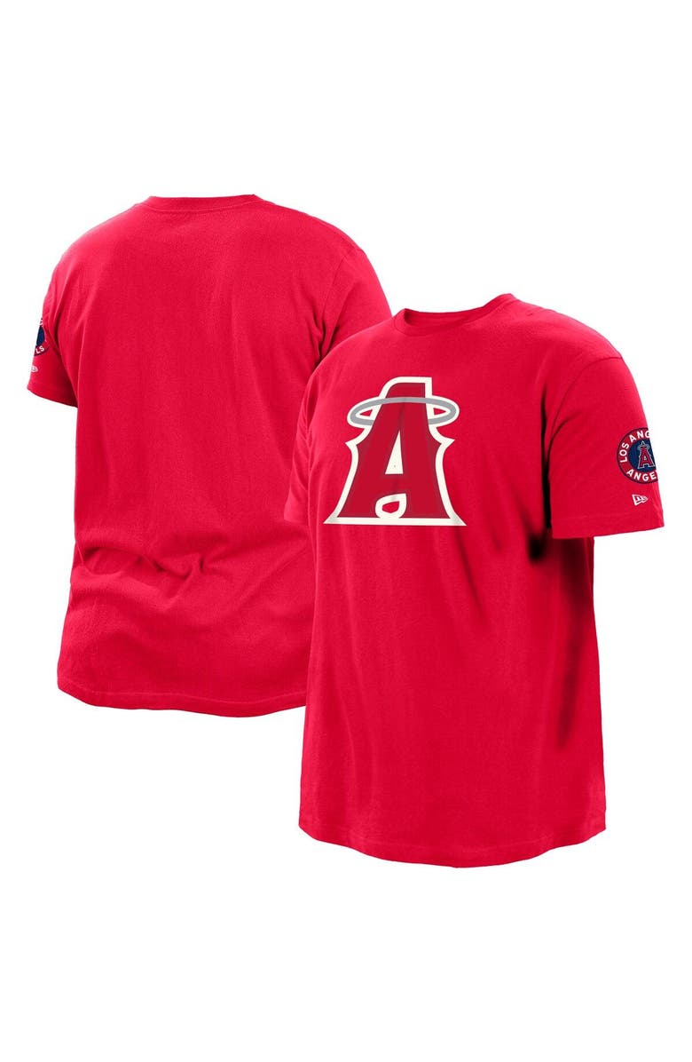 New Era Men's New Era Red Los Angeles Angels City Connect Big & Tall T-Shirt, Main, color,