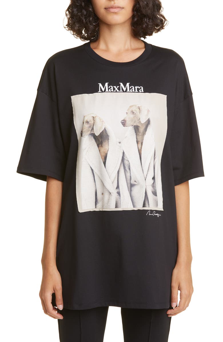 Max Mara Teddy Ten Oversize Cotton Graphic T-Shirt, Main, color,