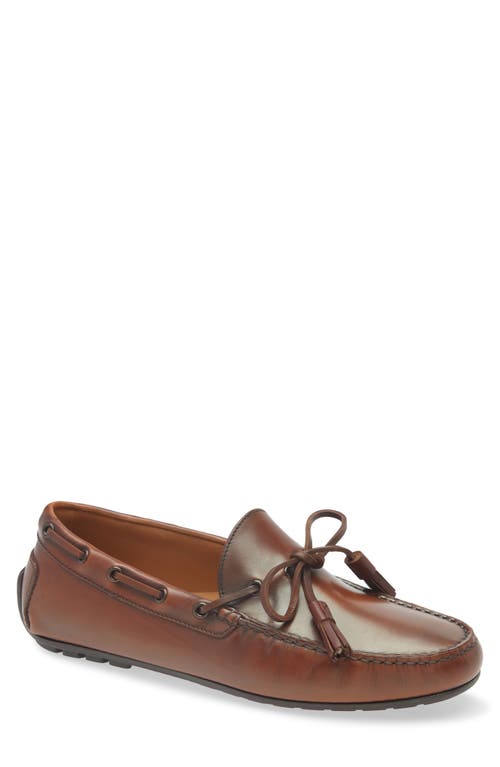 Ralph Lauren Purple Label Harold Suede Tasseled Driving Loafer In Brown