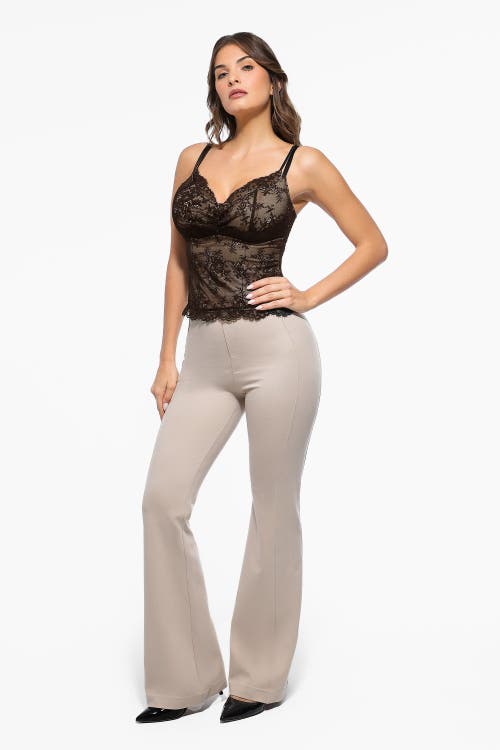 Popilush Shapewear Lace Contouring Camisole In Black