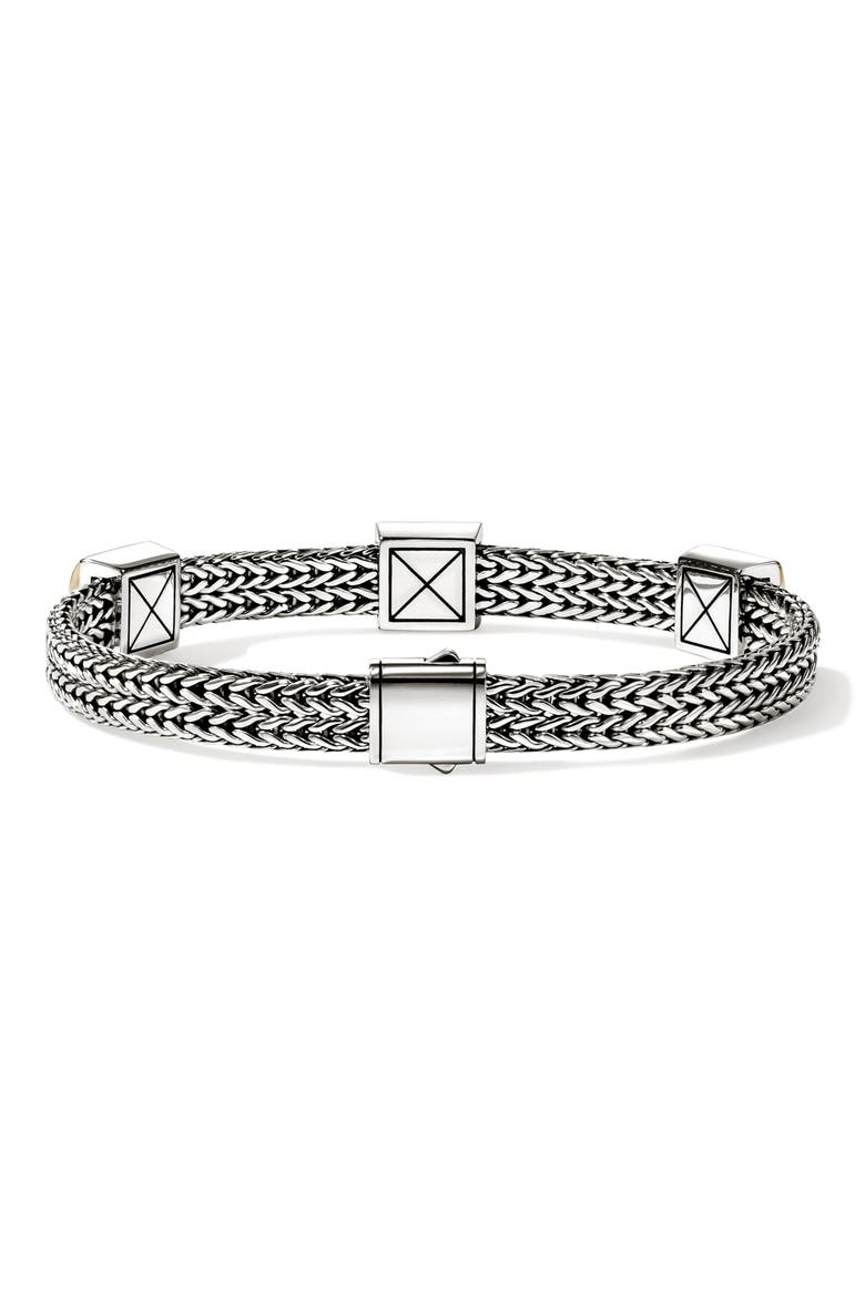 Icon Stud Bracelet, Alternate, color, SILVER AND GOLD