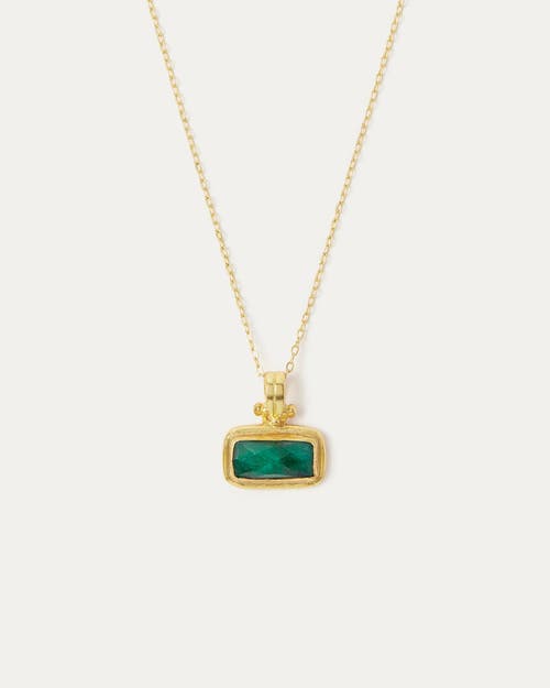 Ottoman Hands Noa Emerald Pendant Necklace In Gold