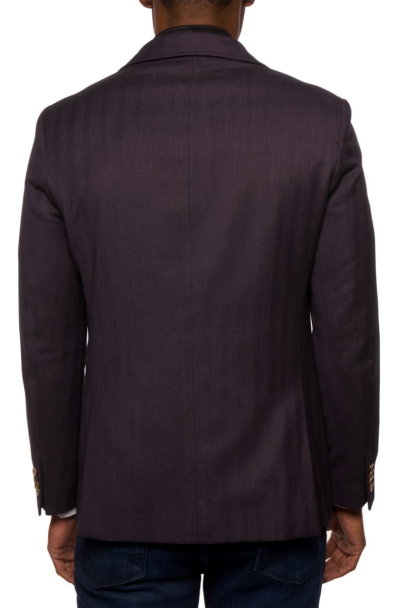 Robert Graham Uptown VIII Wool Blend Sport Coat, Alternate, color, Dark Purple
