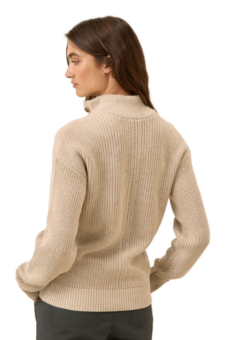 Luxe Knit Henley Sweater, Alternate, color, Flax Heather