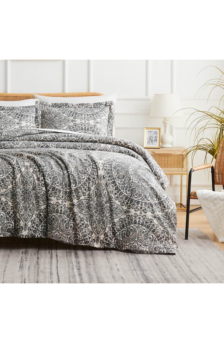 SOUTHSHORE FINE LINENS Ashanti Duvet Cover Set, Alternate, color, Grey
