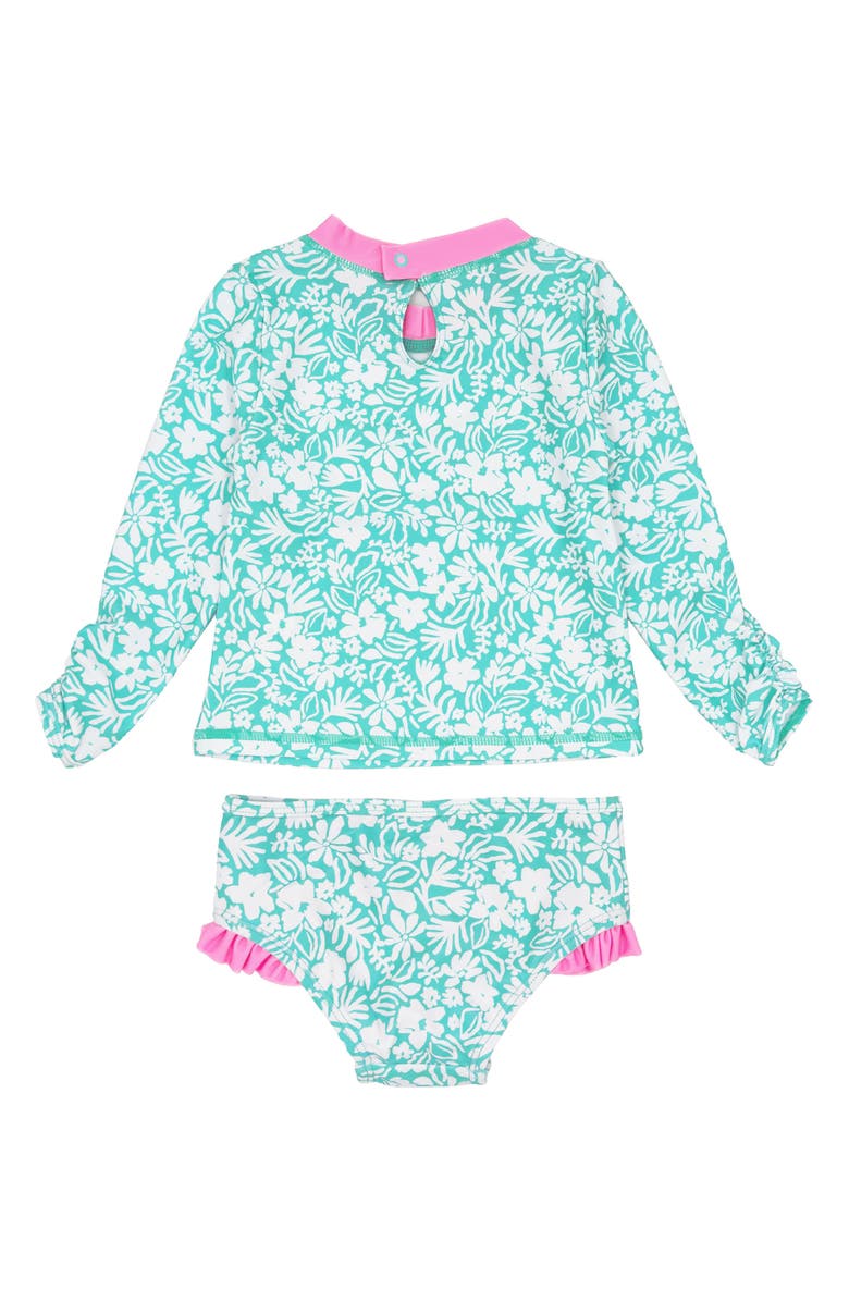 Feather 4 Arrow Beach Babe Long Sleeve Two-Piece Rashguard Swimsuit, Alternate, color, 