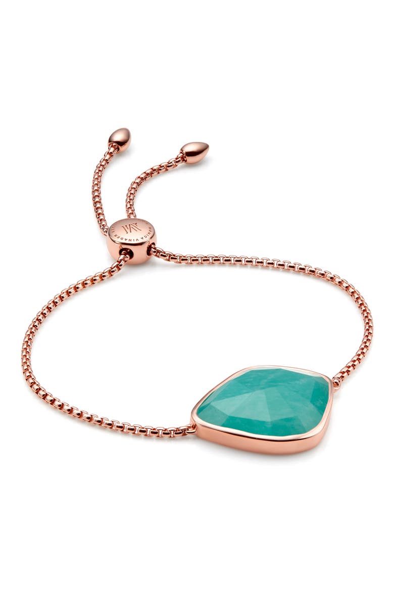 Siren Friendship Bracelet, Main, color, ROSE GOLD/ AMAZONITE