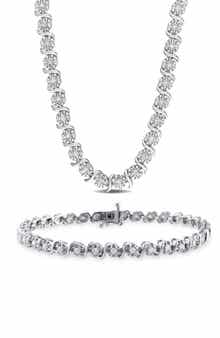 DELMAR Diamond Tennis Necklace & Bracelet Set - 1.48ct.