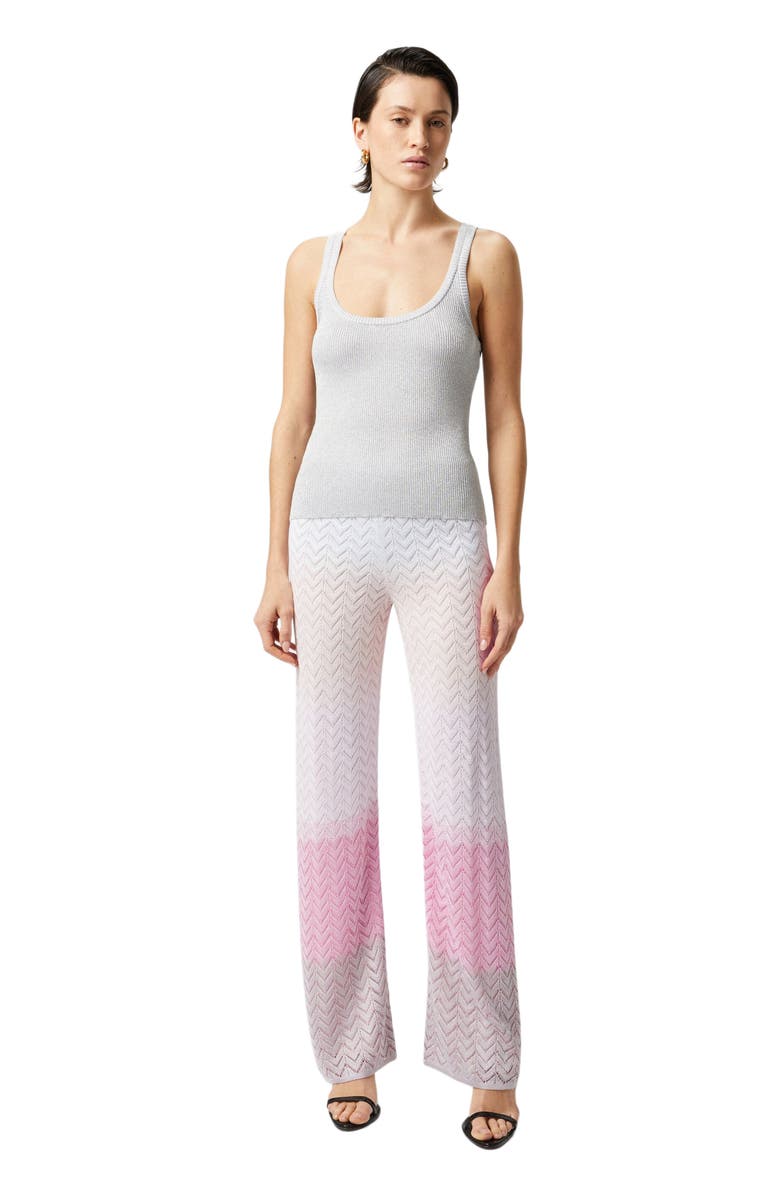 Missoni Straight Trousers In Gradient Chevron Viscose, Main, color, Multicoloured 1