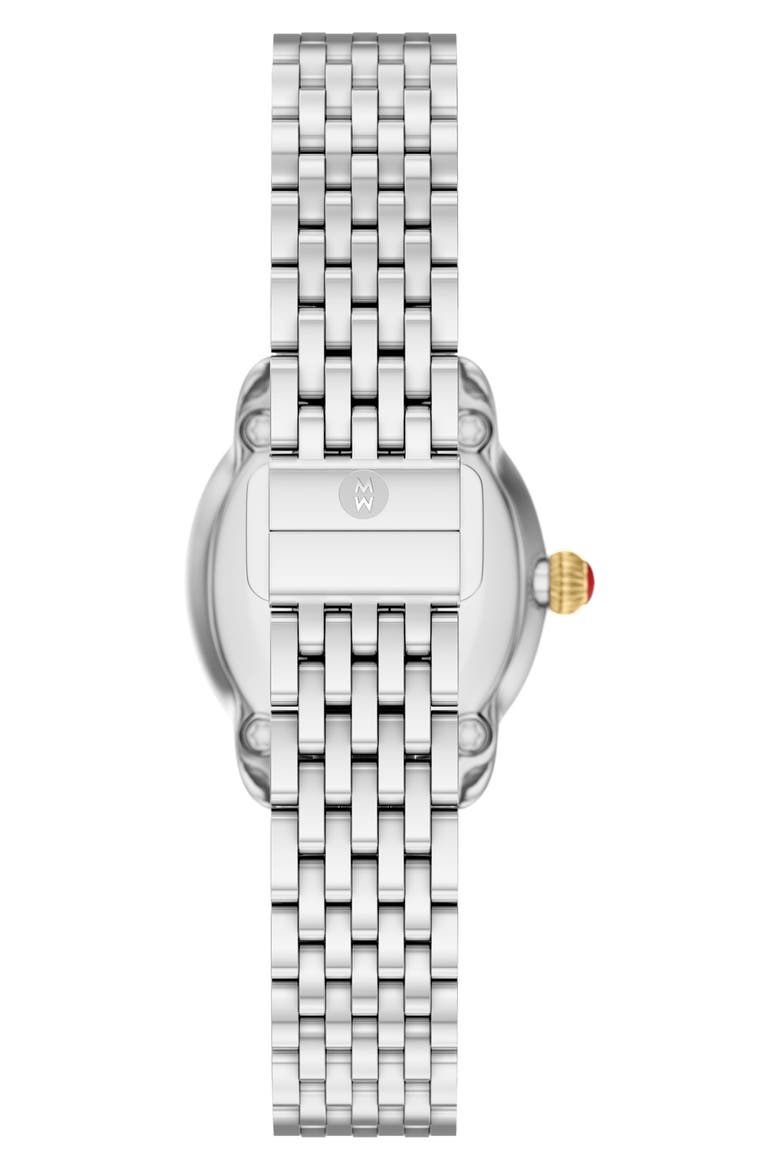 Serein Oval Noir Gloss Diamond Swiss Movement Bracelet Watch, Alternate, color, TWO TONE / BLACK