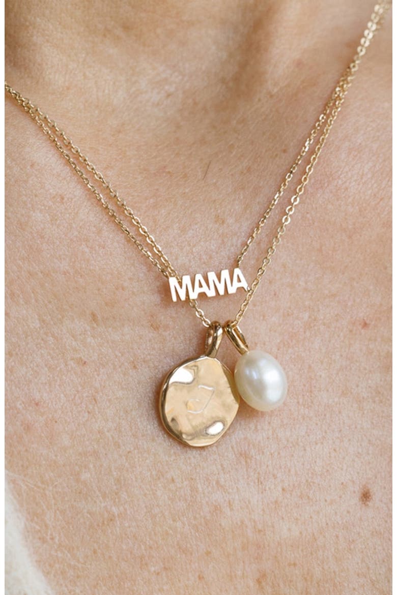 Solid Gold Mama Necklace, Alternate, color, 10k Solid Gold