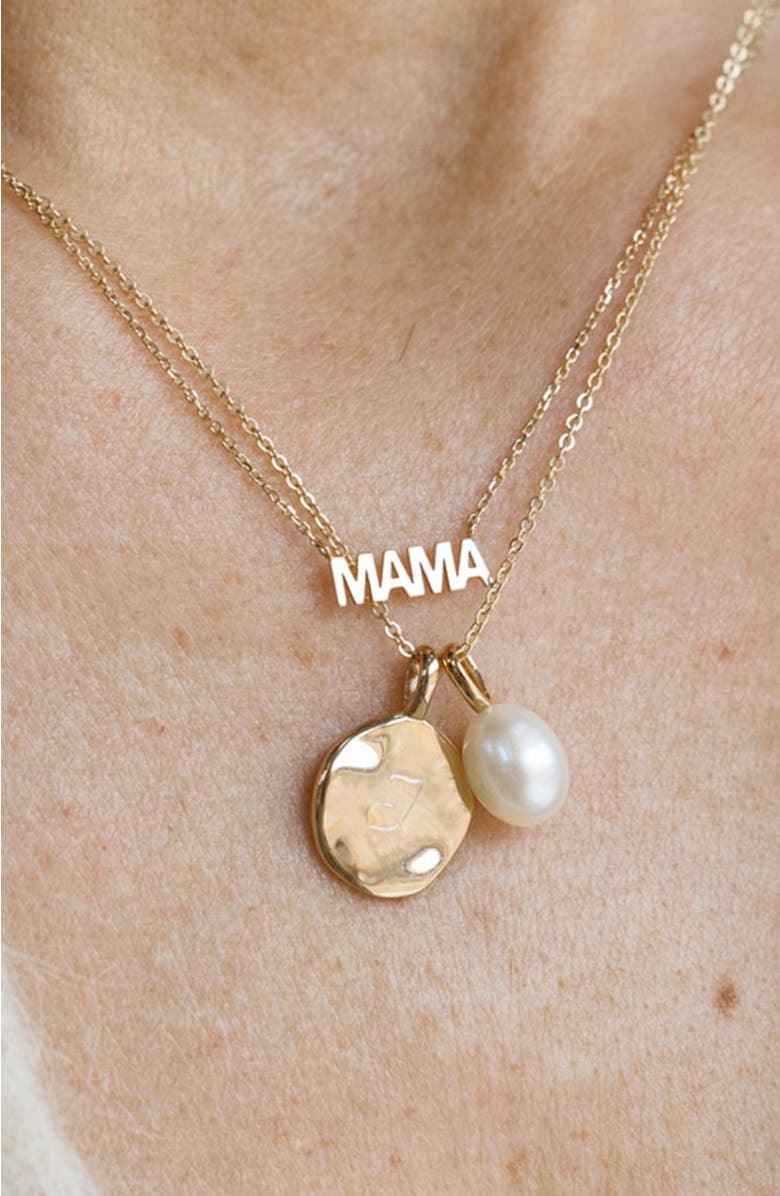 MADE BY MARY Solid Gold Mama Necklace, Alternate, color, 10K Solid Gold