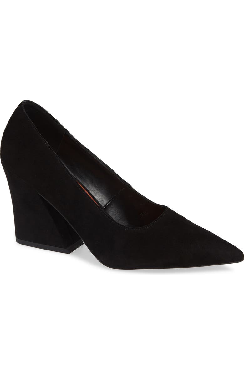 Topshop Ginny Flare Genuine Calf Hair Block Court Shoe, Main, color,
