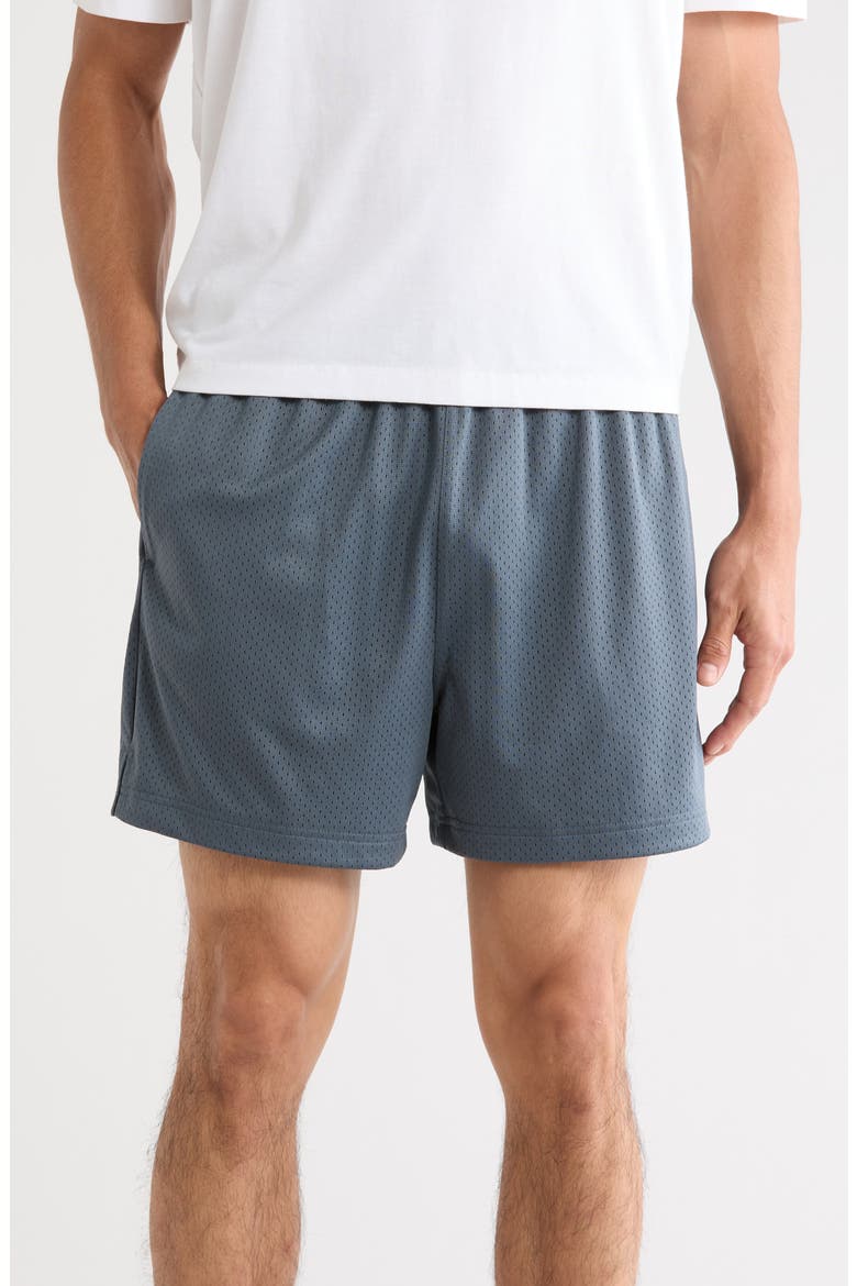 Diamond Mesh Shorts, Main, color, BLUE SLATE