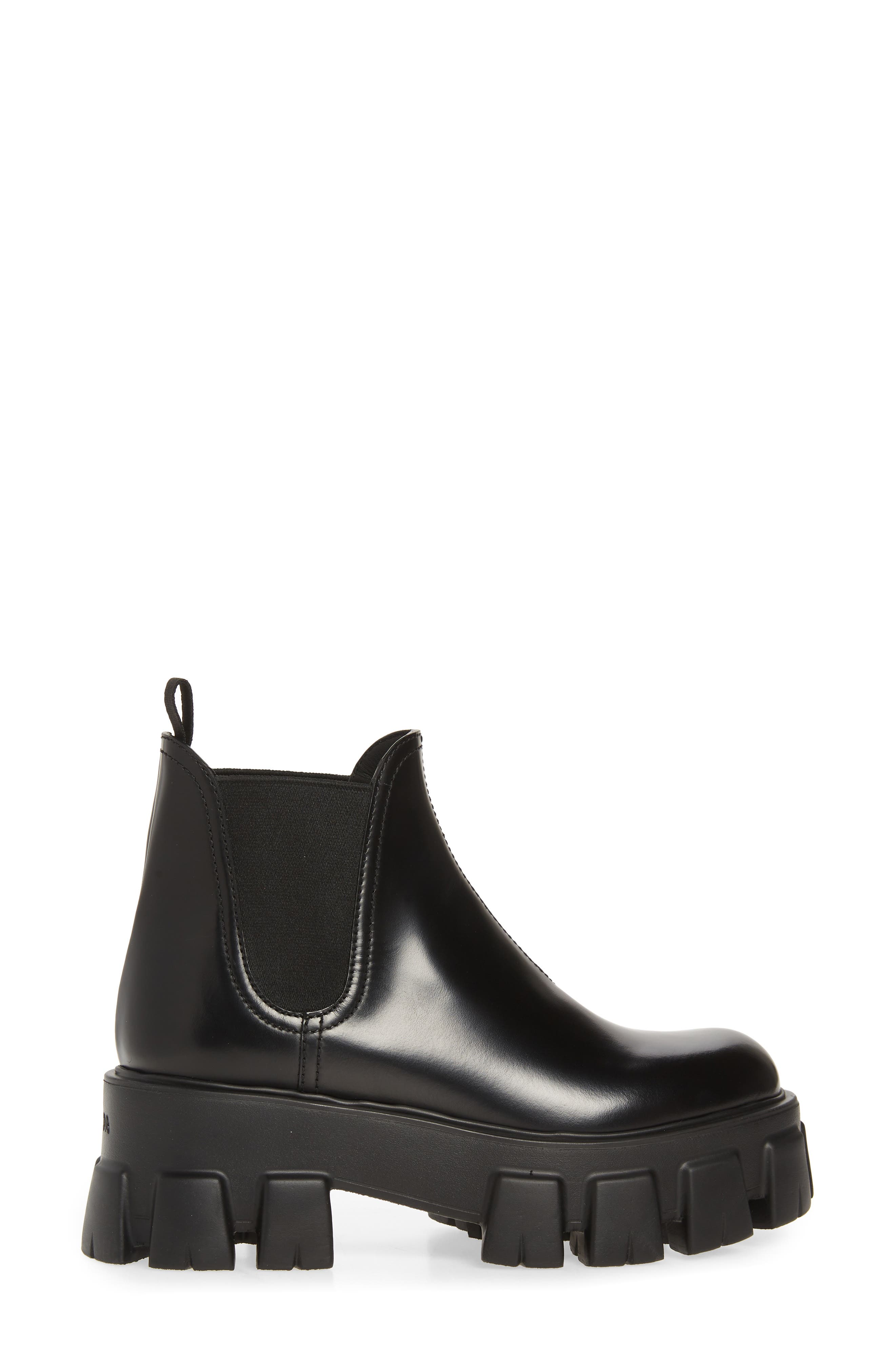 Monolith Lug Sole Chelsea Boot, Alternate, color, NERO