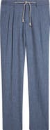 Eleventy Pleated Drawstring Waist Wool Blend Pants