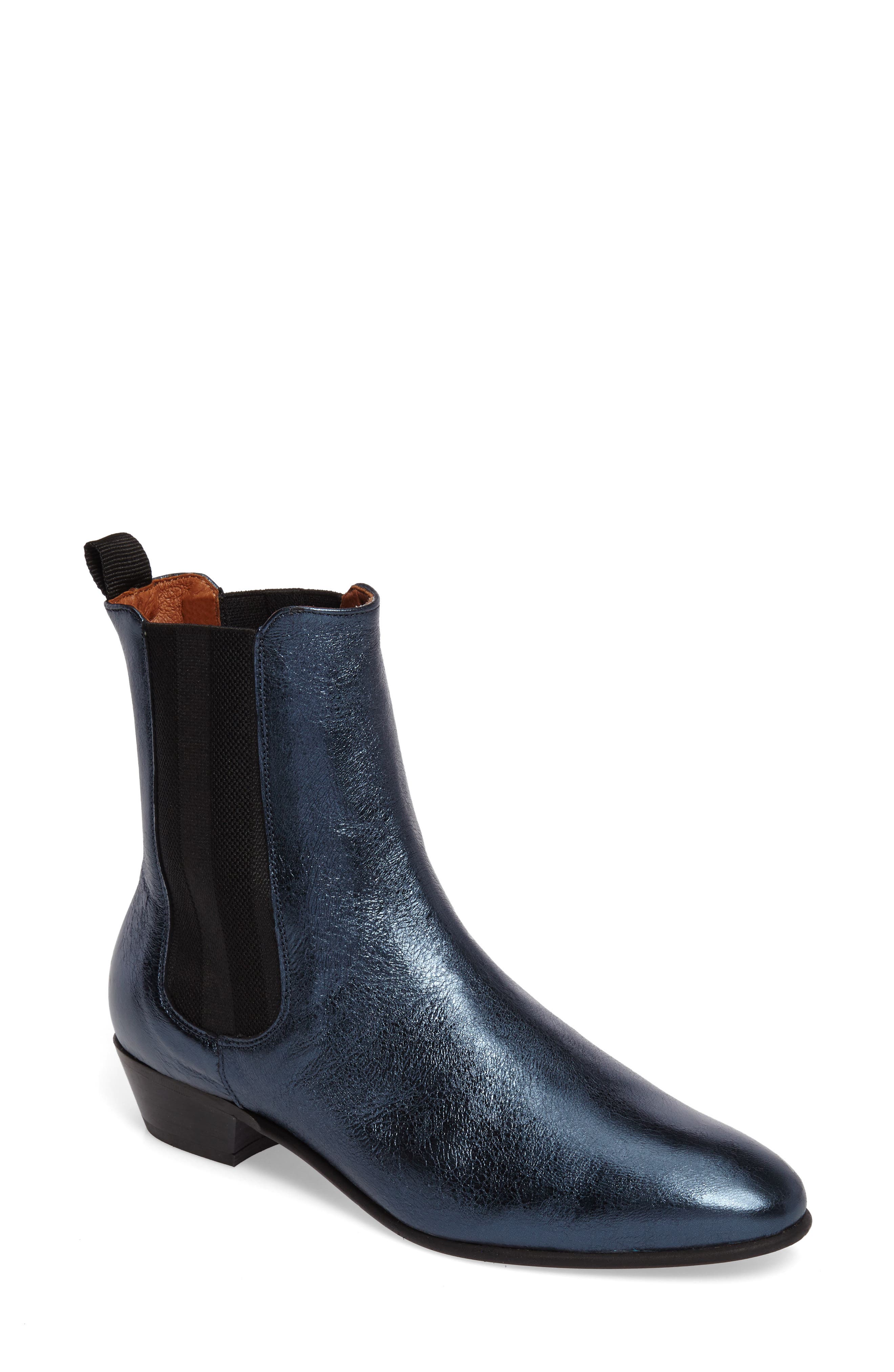 Hudson London Kenny Bootie, Main, color, METALLIC BLUE